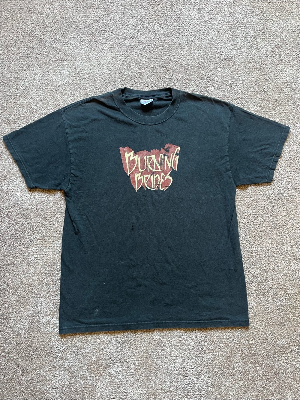 VTG 00’s / Y2K Burning Brides Philly Rock Band Faded Black Tee